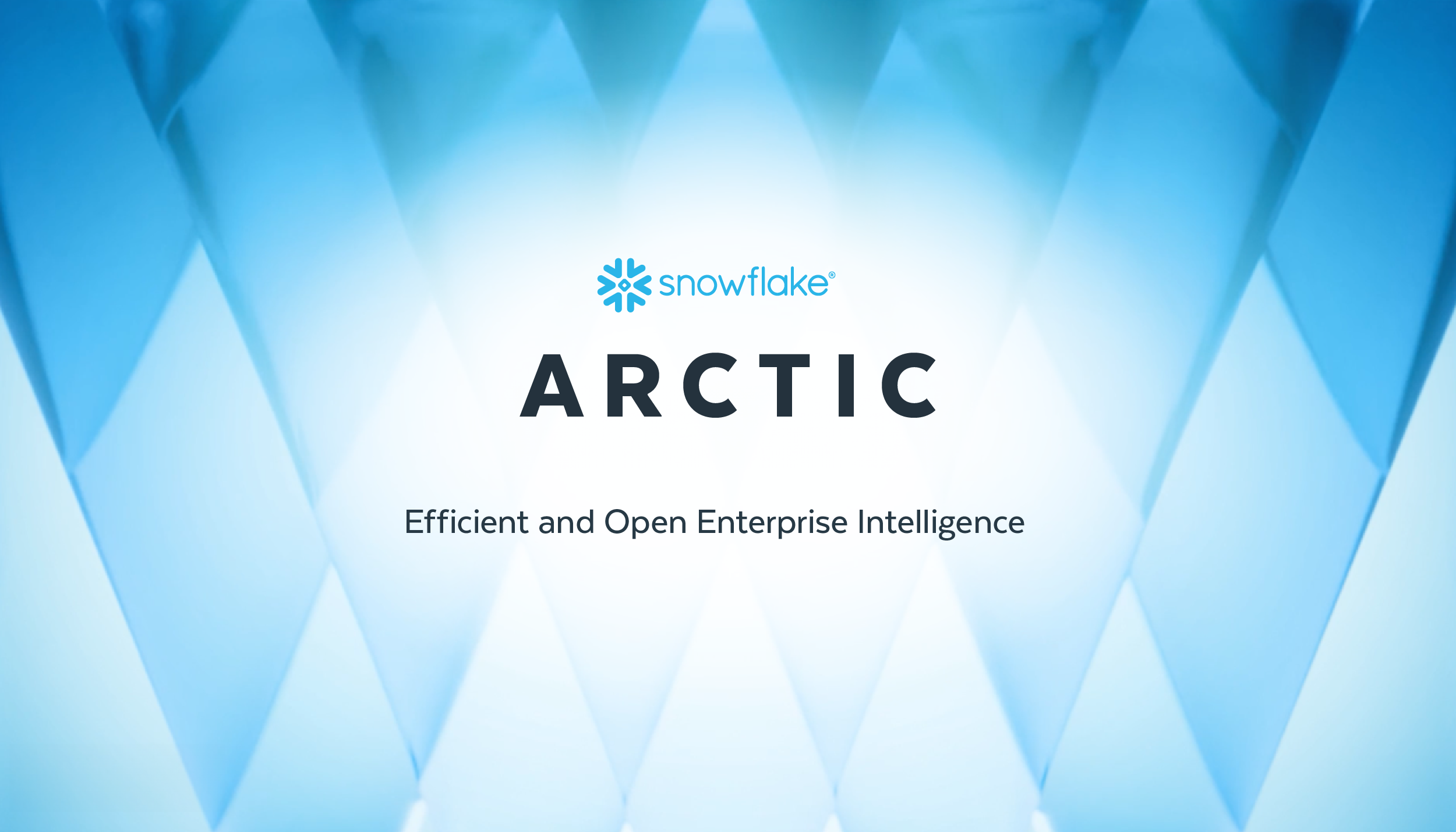 Snowflake ARCTIC 4 24 Blog hero