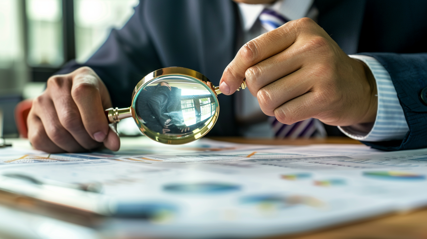 shuterz Businessman analyzing SEO report with magnifying glass 75c6461b 968c 4174 92fa 52e928cb198c