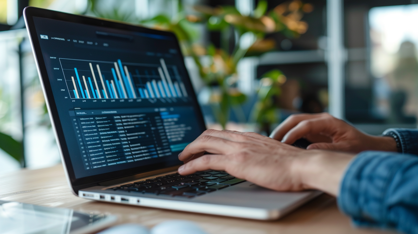 shuterz Professional marketer working on laptop with SEO analyt 28c01f5c 54b8 471e 9d54 7d3c5c1b8ed1